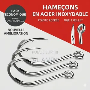 Hameçons De Pêche en Acier Inoxydable 10 PCS