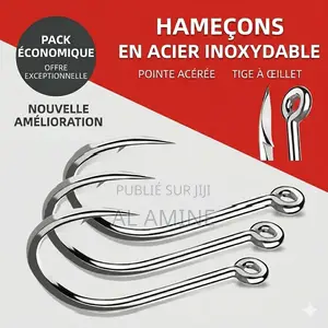 Hameçons De Pêche en Acier Inoxydable 10 PCS