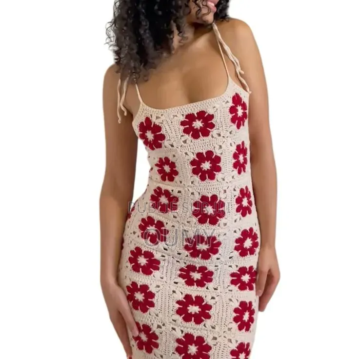 Robe Crochet Fleurie Faite Main