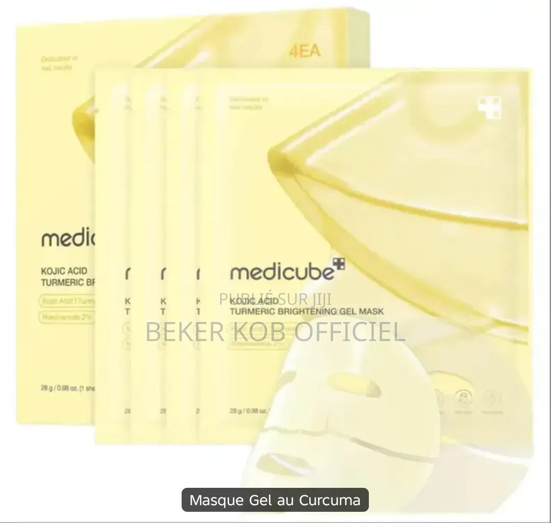 Medicube Masque Gelée De Nuit Au Curcuma Doré Et Acide Kojic Lot De 4