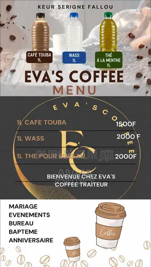 Des Bouteilles De 1l Café Touba, Wass,Thé À La Menthe