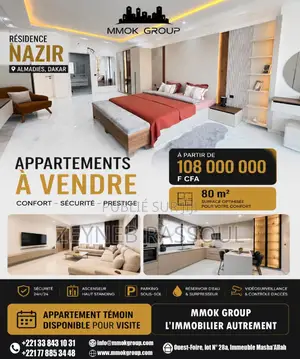 3chbre Appartement dans Résidence Nazir, Almadies à Vendre