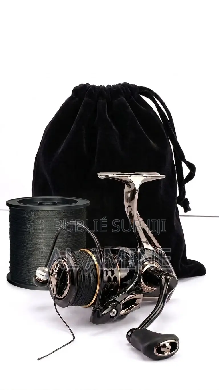 Moulinet De Pêche Avec Sac De Rangement + 200 Fil Tressé