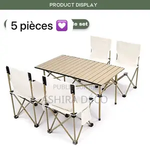 Chaise Camping + Table À Manger Pliable