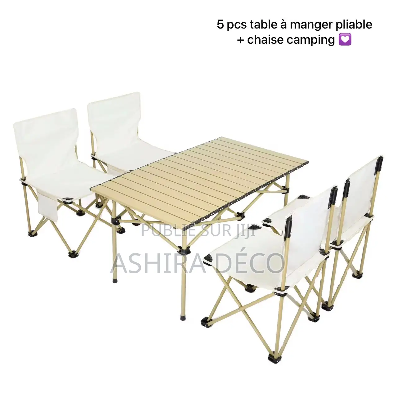 Chaise Camping + Table À Manger Pliable