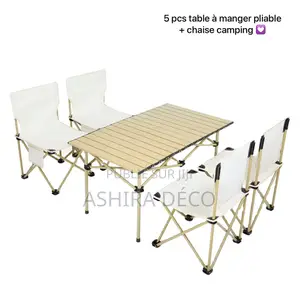 Chaise Camping + Table À Manger Pliable
