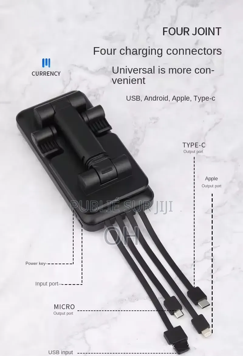 Power Bank Support Téléphone 10 000mah – Charge Rapide Portable