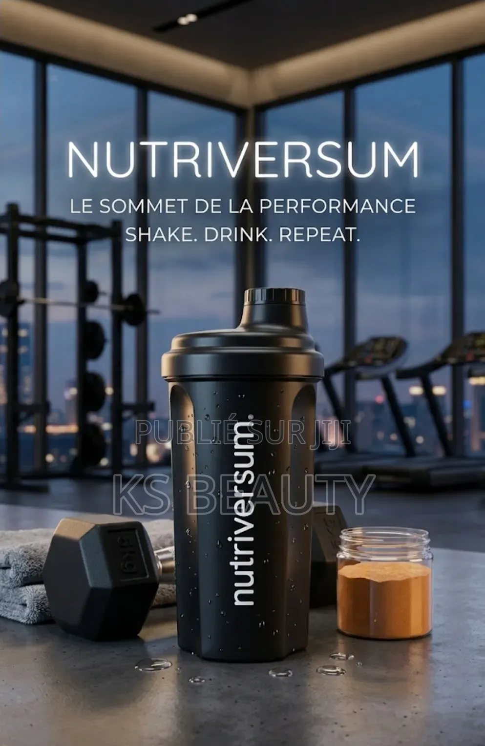 Grand Shaker Bouteile Pour Le Sport 500ml Noir