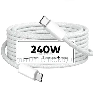 Câble Tressé Usb-C Vers Usb-C 240w Pour Macbook 2metres Longueur