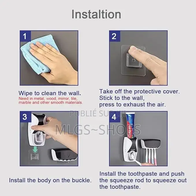 Distributeur Automatique De Dentifrice Et Garde Brosse À Dents