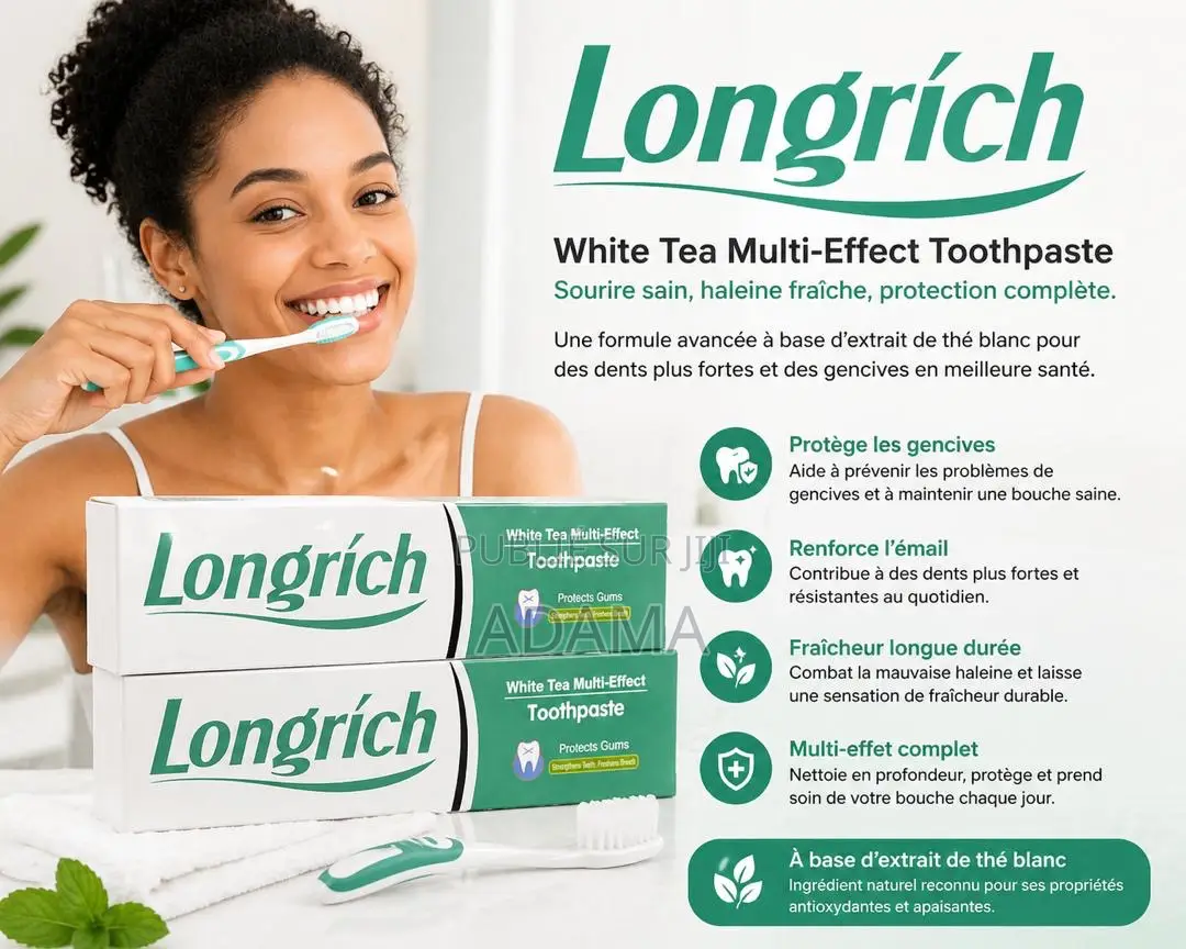 Pâte Dentifrice Longrich – Dents Propres Haleine Fraîche