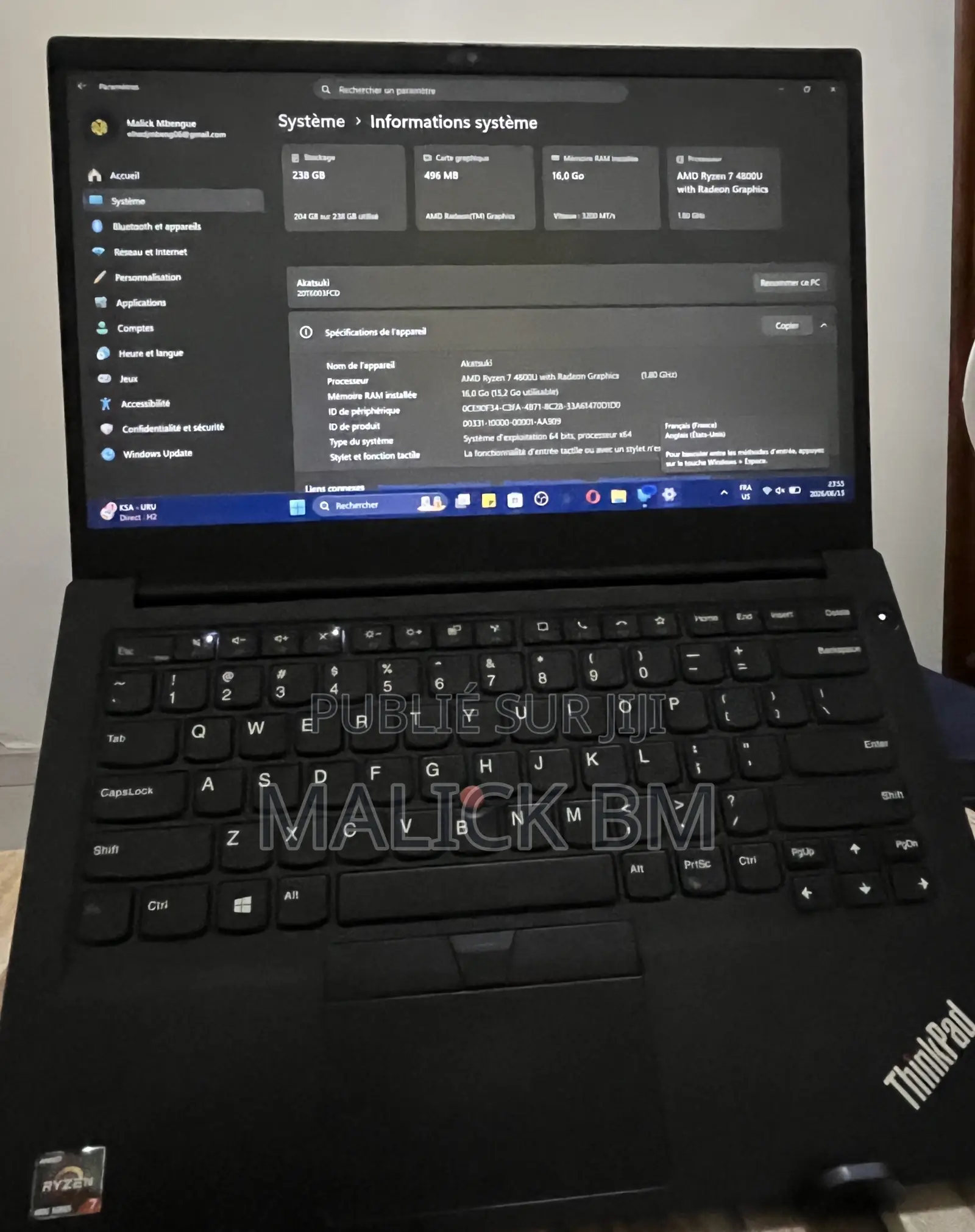 Lenovo ThinkPad E14 Gen 2 16GB AMD Ryzen 7 SSD 256GB