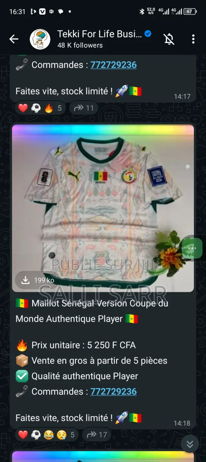 Des Maillots De Qualité Whatsapp