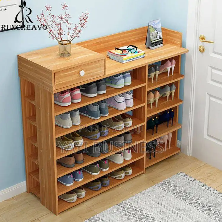 Étagère Chaussures Rangement en Bois