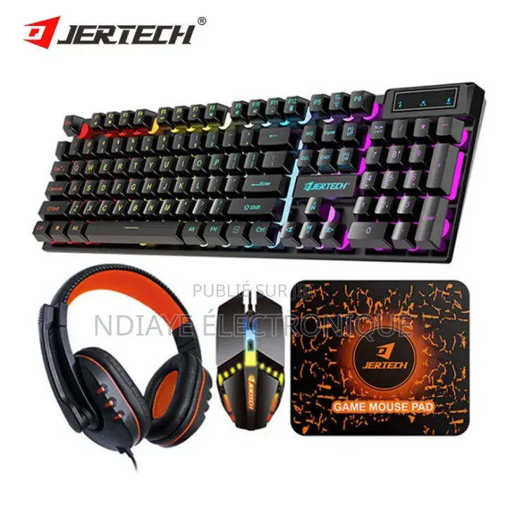 Ensemble Clavier De Jeu Filaire, Souris, Casque, Tapis De Souris