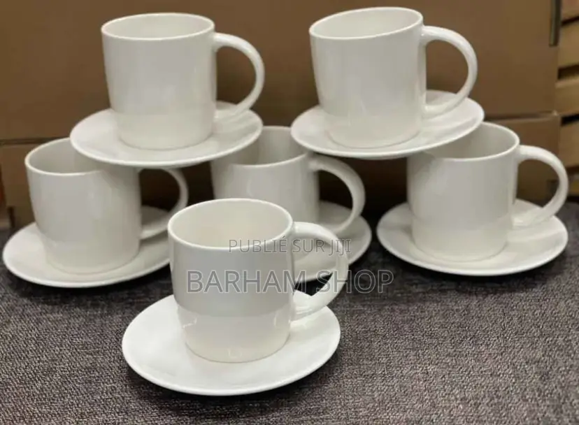 Ensemble Tasses Avec Sous Tasses 6 Pièces