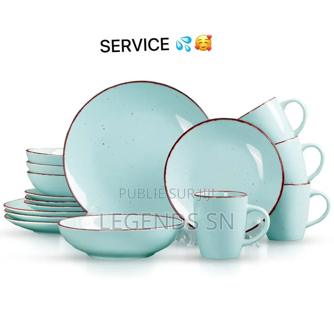 Service 16 Pièces Turquoise