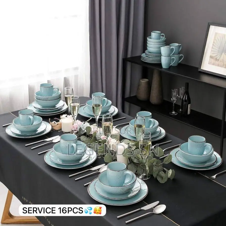 Service 16 Pièces Turquoise