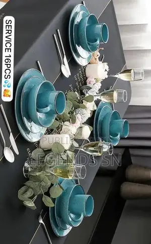 Service 16 Pièces Turquoise