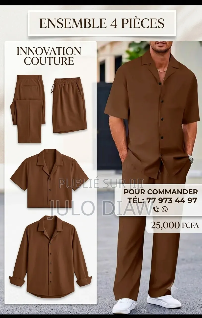 Paks Ensemble Été 4pieces Pour Homme