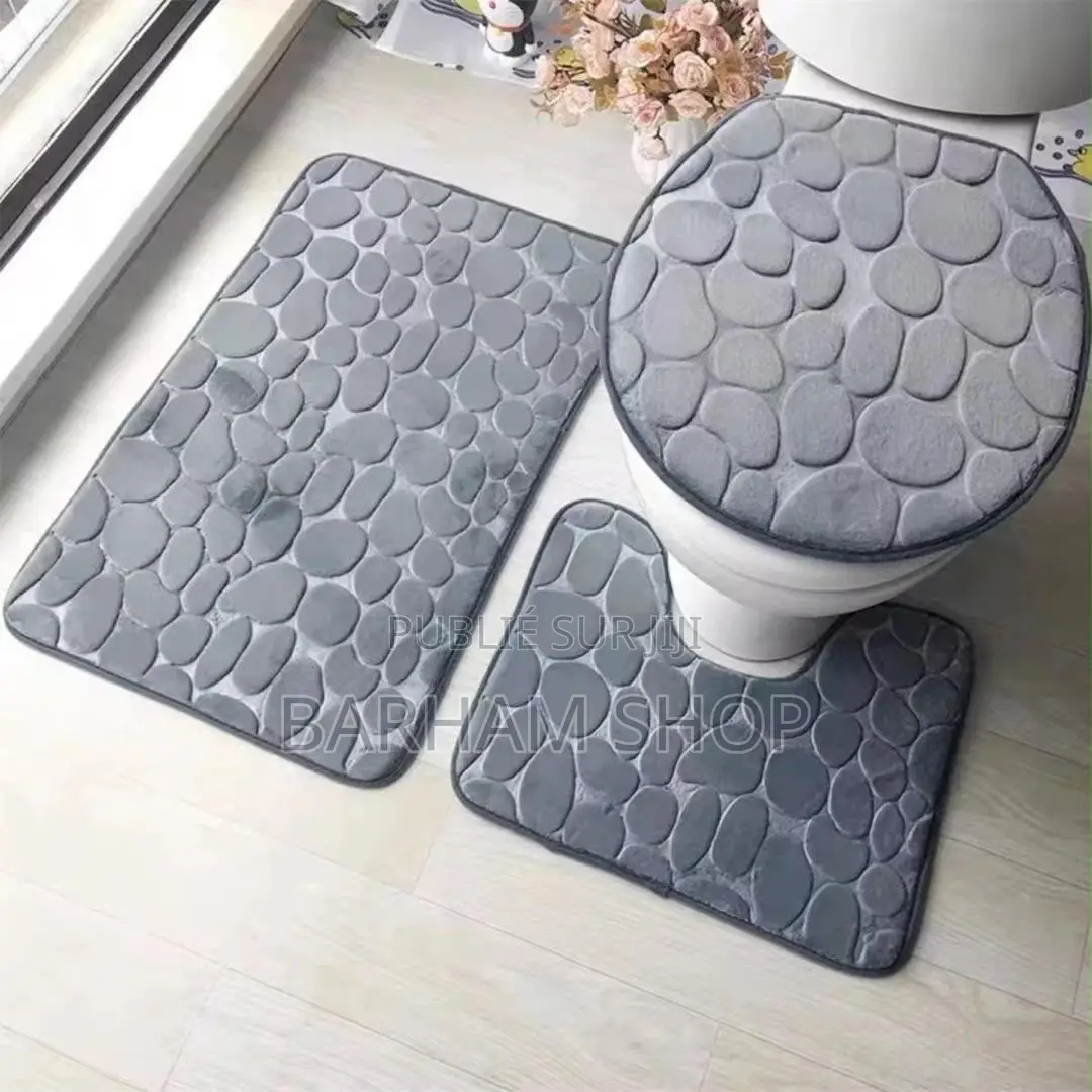Ensemble Tapis Pour Salle De Bain 3pcs