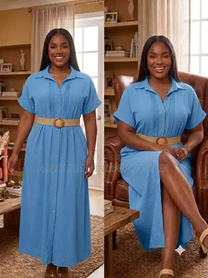 Robe Courte Manches Avec Ceinture