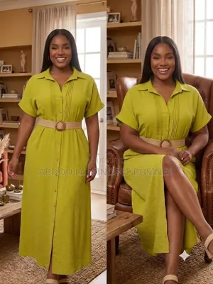 Robe Courte Manches Avec Ceinture