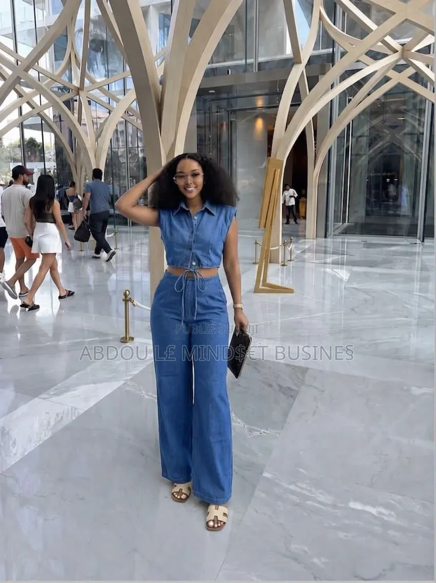 Ensemble Bosy Bas Large Jeans Très Shic Disponible