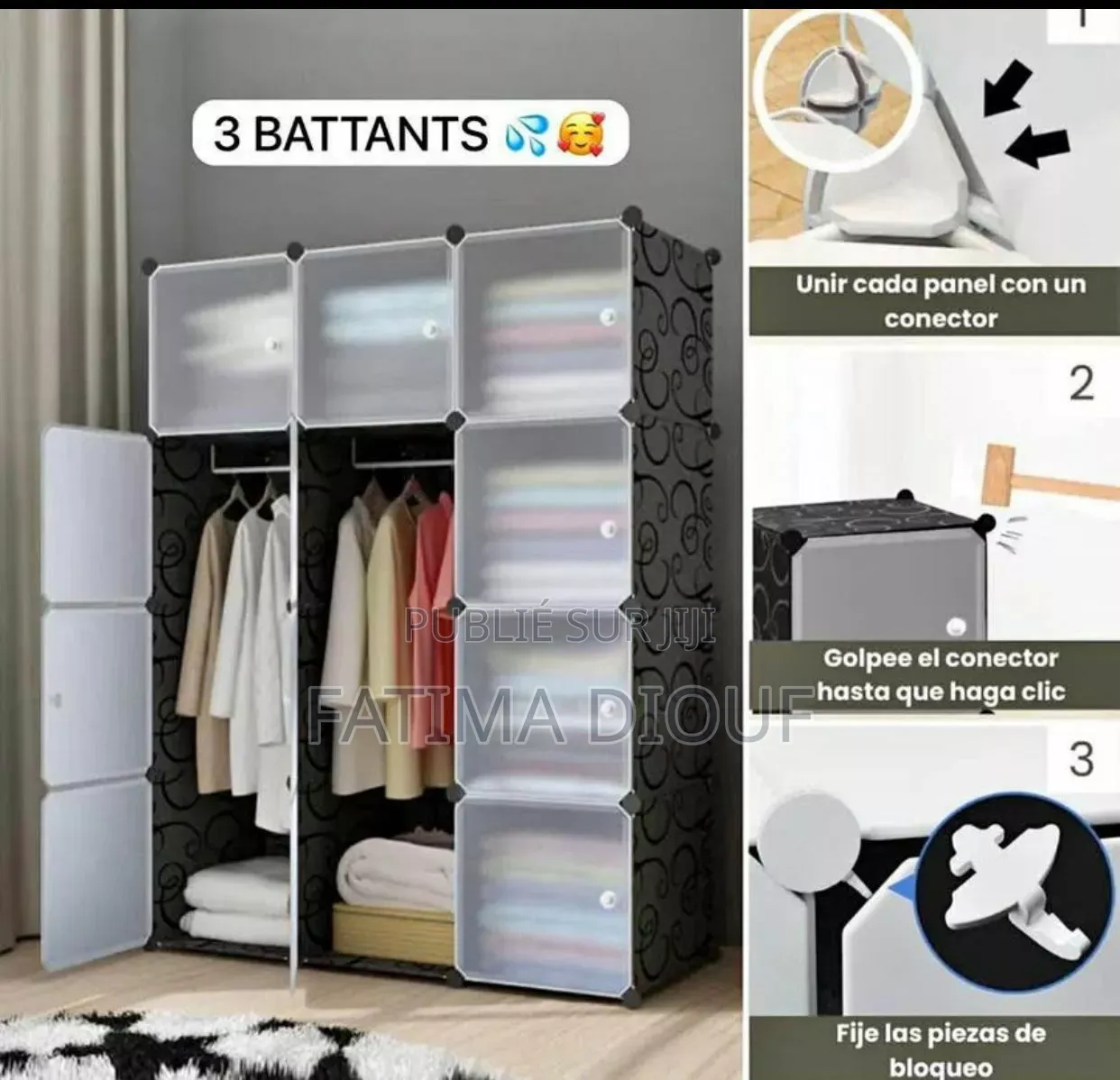 Armoire En Plastique 3 Battant