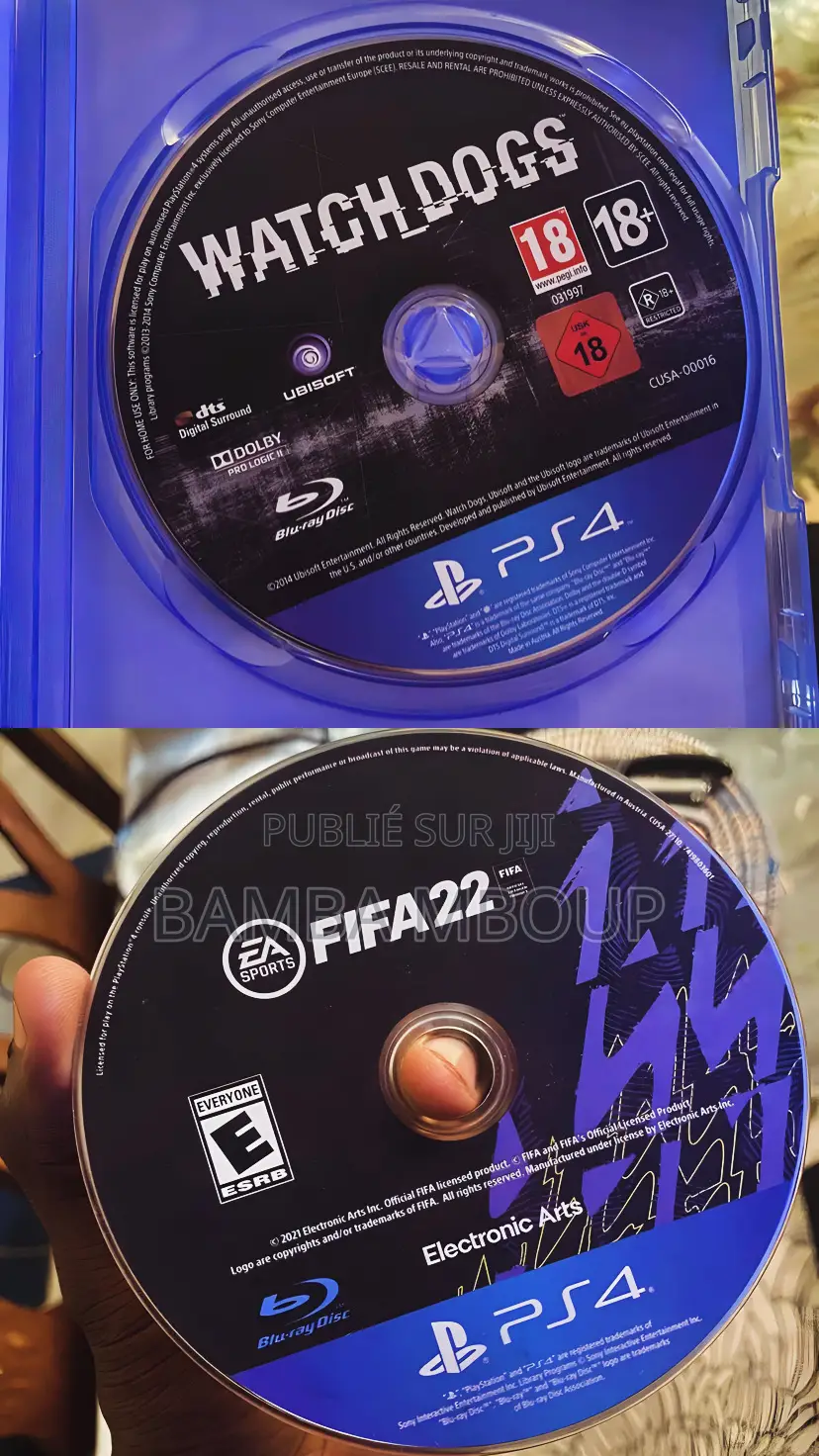 Cd Fifa 22 Et Watch Dogs Ps4
