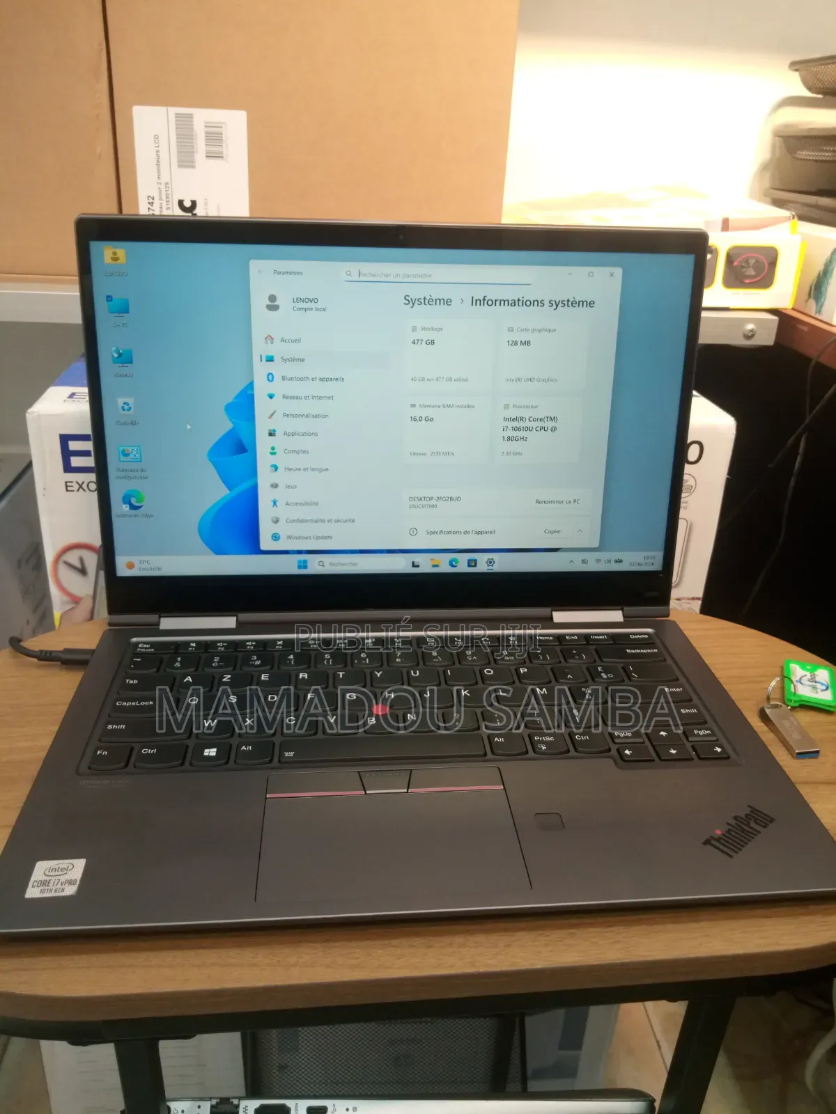 Nouveau Lenovo ThinkPad X1 Yoga 16GB Intel Core i7 SSD 512GB