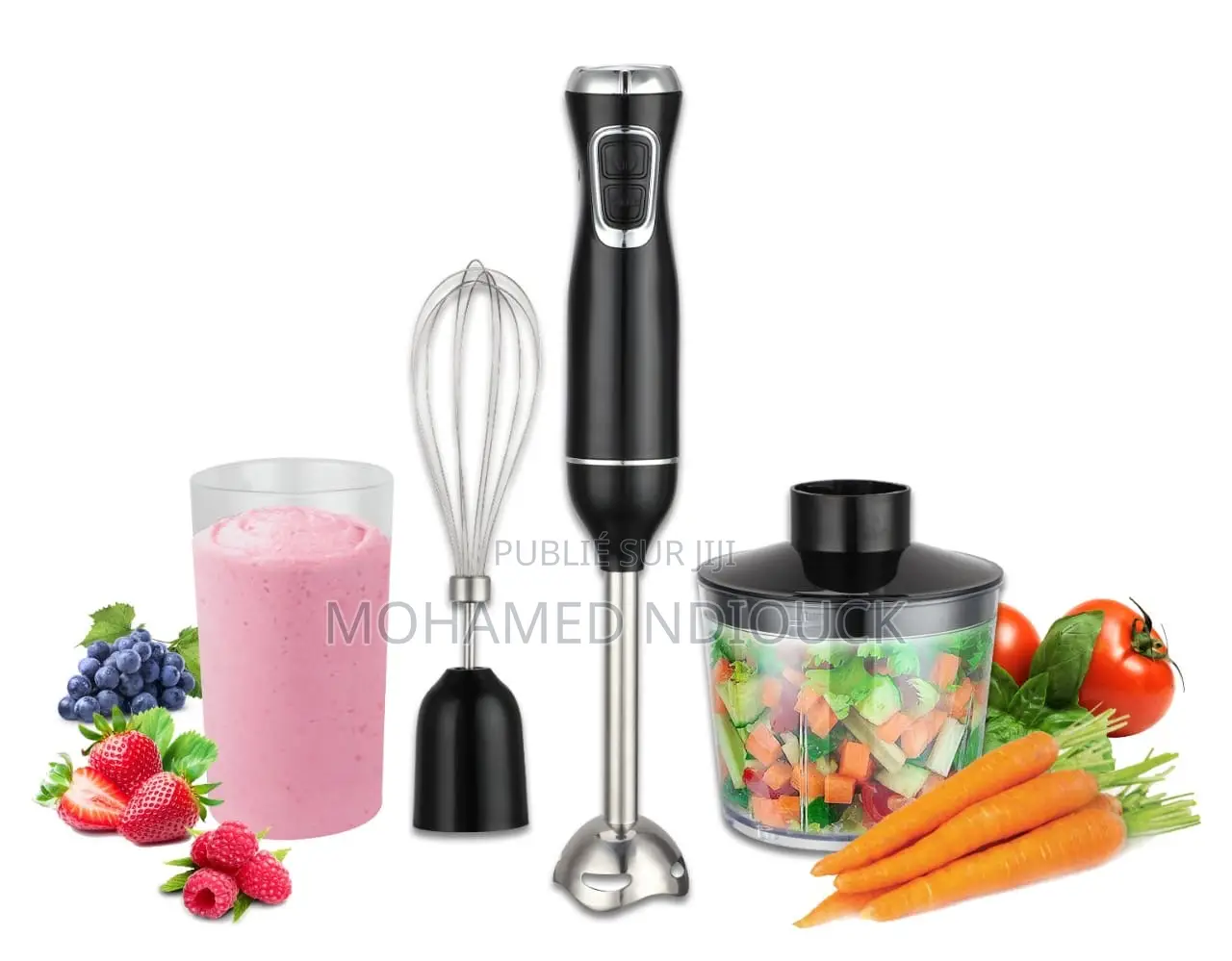 Mixeur Plongeant 3 en 1 Avec Moteur Robuste en Cuivre