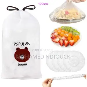 Lot De 100 Couvercles Élastiques Réutilisables Pour Le Rangement