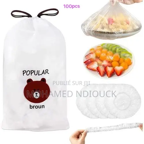 Lot De 100 Couvercles Élastiques Réutilisables Pour Le Rangement