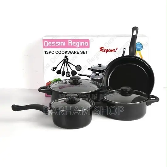 Ensemble Marmites Poêles Ustensiles De Cuisines 13pcs