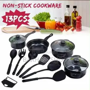 Ensemble Marmites Poêles Ustensiles De Cuisines 13pcs