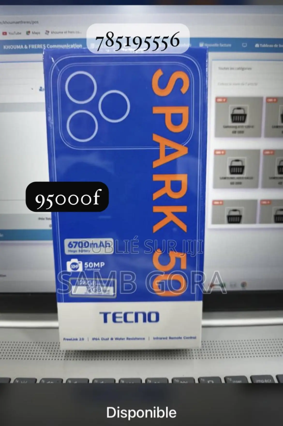 Nouveau Tecno Spark 50 128 GB Noir