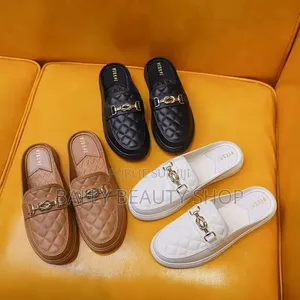 Mules Femme Élégance Matelassée Blanc Cassé