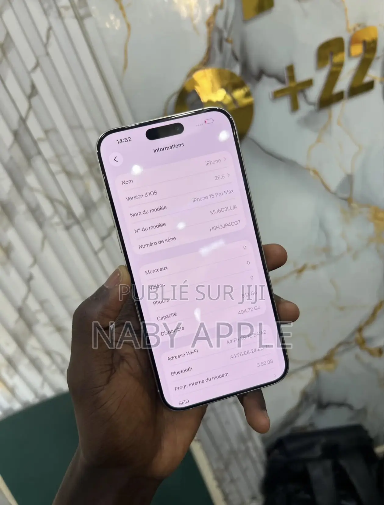 Nouveau Apple iPhone 15 Pro Max 512 GB Blanc