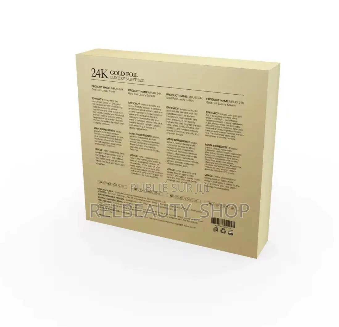 Coffret Pour Soin Luxieux À L’Or, Bave D’Escargot De La Niacinamide