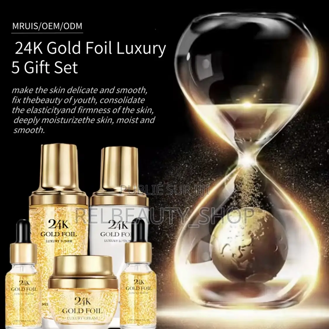 Coffret Pour Soin Luxieux À L’Or, Bave D’Escargot De La Niacinamide