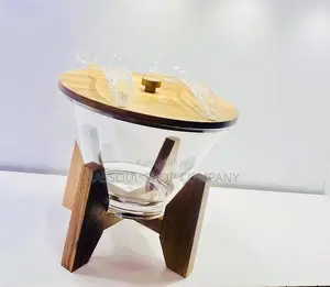 Saladier Acrylique Avec Support Bois Vip Prix:9500f