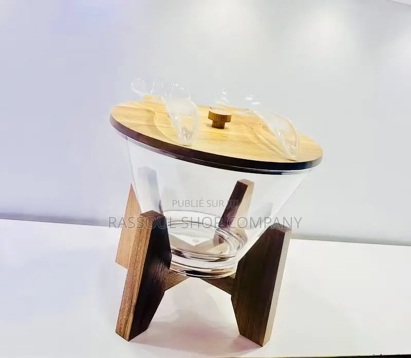 Saladier Acrylique Avec Support Bois Vip Prix:9500f