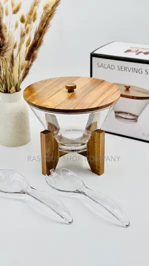 Saladier Acrylique Avec Support Bois Vip Prix:9500f