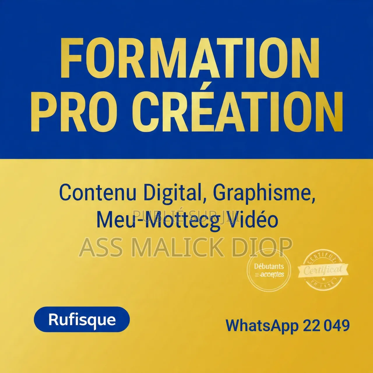 Formation Professionnelle en Création De Contenus Monétisables