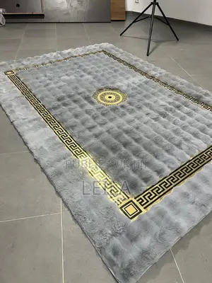 Tapis Moderne Gris Et Or