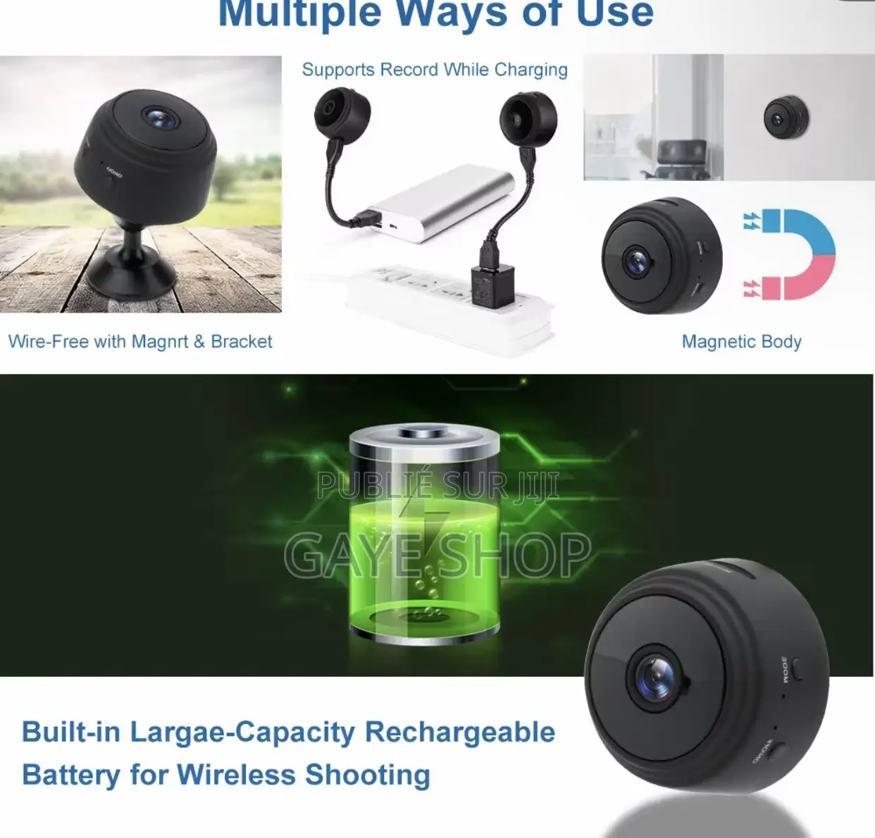 Mini Caméra A9 Ultra Discrète Wi-fi Hd