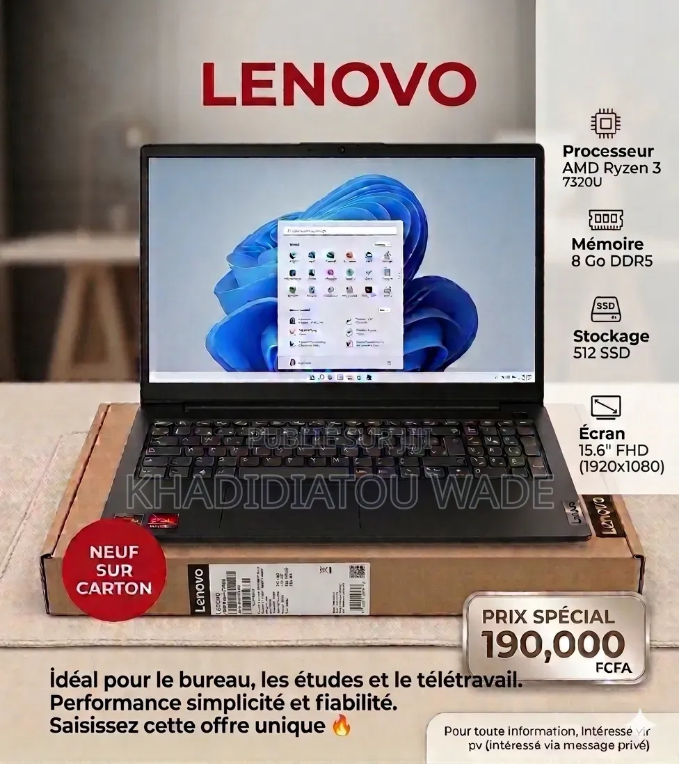 Nouveau Ordinateur portable Lenovo V15 G4 8GB Autre SSD 512GB