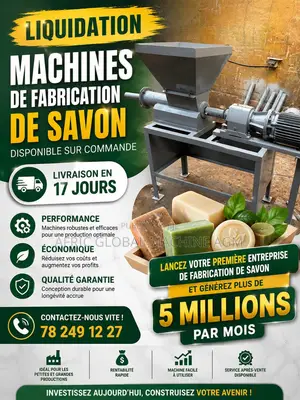 Usine De Fabrication De Savon 100 Kg/H Disponible Au Sénégal