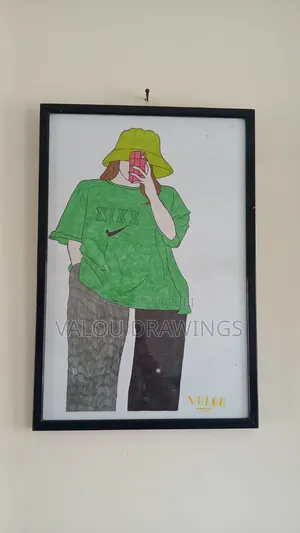 Reflet Urbain/Tableau A3/Dessin Fait À La Main